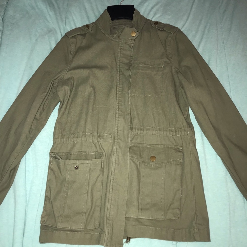 Green trench coat